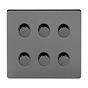 Black Nickel 6 Gang Dimmer Switch