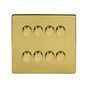 Soho Lighting Brushed Brass 8 Gang 2 -Way Intelligent Dimmer 150W LED (300W Halogen/Incandescent)