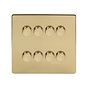 Brushed Brass 8 Gang Dimmer Switch