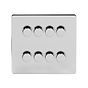 Soho Lighting Polished Chrome 8 Gang 2 Way Intelligent Trailing Dimmer Switch Screwless