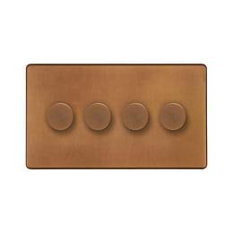 Antique Copper 4 Gang Dimmer Switch
