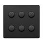 Soho Lighting Matt Black 6 Gang 2-Way Intelligent Dimmer 150W LED (300W Halogen/Incandescent)