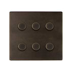 Vintage Brass 6 Gang Dimmer Switch
