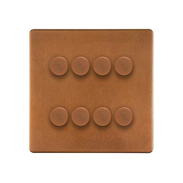Antique Copper 8 Gang Dimmer Switch

