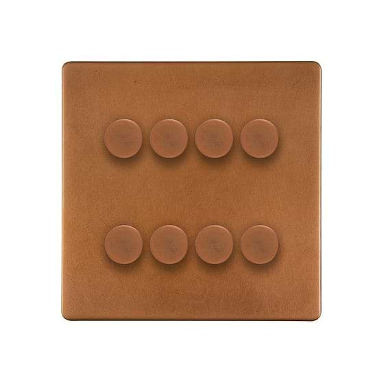 Antique Copper 8 Gang Dimmer Switch
