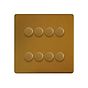 Antique Gold 8 Gang Dimmer Switch
