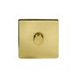 Soho Lighting Brushed Brass 1 Gang 400W LED Dimmer Switch
