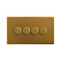 Antique Gold 4 Gang Dimmer Switch
