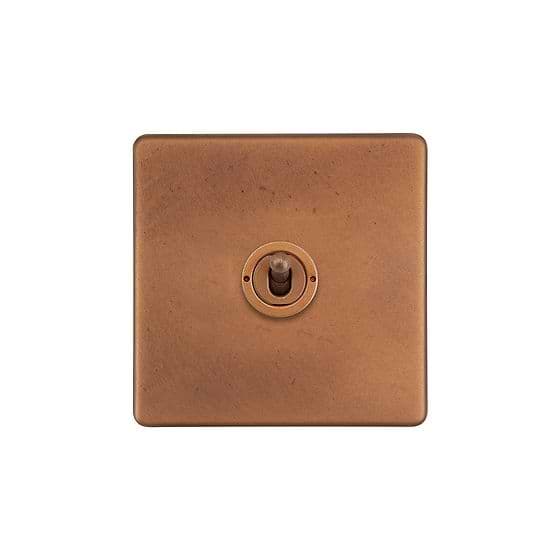 Soho Lighting Antique Copper 1 Gang Retractive Toggle Switch