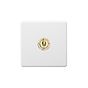 Soho Lighting Primed Paintable 1 Gang Toggle Light Switch 2 Way with Brushed Brass Switch