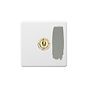 Soho Lighting Primed Paintable 1 Gang Toggle Light Switch 2 Way with Brushed Brass Switch