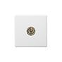 Soho Lighting Primed Paintable 1 Gang Toggle Light Switch 2 Way with Antique Brass Switch