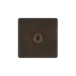 Vintage Brass 1 Gang Toggle Light Switch