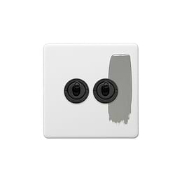 2 gang paintable Toggle Light Switch