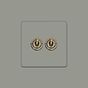Soho Lighting Primed Paintable 2 Gang Toggle Switch 2-Way with Antique Brass Switch