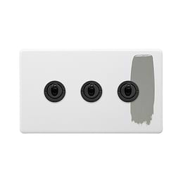 Paintable 3 Gang Toggle Switch