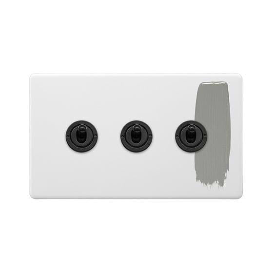 Paintable 3 Gang Toggle Switch