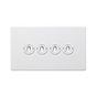 Soho Lighting Primed Paintable 4 Gang 2 Way Toggle Switch with White Switch