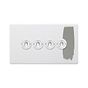 Soho Lighting Primed Paintable 4 Gang 2 Way Toggle Switch with White Switch