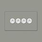 Soho Lighting Primed Paintable 4 Gang 2 Way Toggle Switch with White Switch