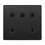 Soho Lighting Matt Black 5 Gang Toggle Light Switch 2 Way Screwless