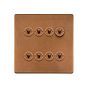 Antique Copper 8 Gang Toggle Switch
