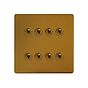 Antique Gold 8 Gang Toggle Switch

