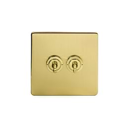 Brushed Brass Bulkhead Toggle Light
