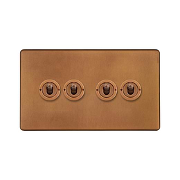 Antique Copper Bulkhead Toggle Light
