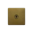 Soho Lighting Old Brass 1 Gang Retractive Toggle Switch