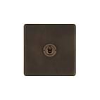 Soho Lighting Vintage Brass 1 Gang Retractive Toggle Switch
