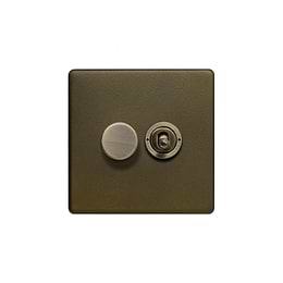 Bronze Dimmer Toggle Combo Switch
