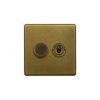 Old Brass Dimmer Toggle Combo Switch
