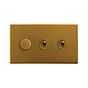 Antique Gold Dimmer Toggle Combo Switch
