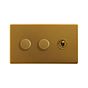 Antique Gold Dimmer Toggle Combo Switch
