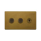 Old Brass Dimmer Toggle Combo Switch
