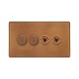 Antique Copper Dimmer Toggle Combo Switch

