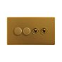 Antique Gold Dimmer Toggle Combo Switch
