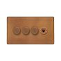 Antique Copper Dimmer Toggle Combo Switch
