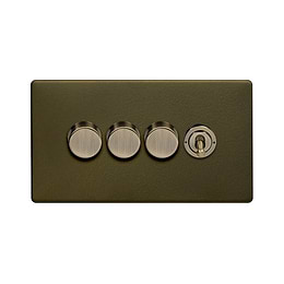 Bronze Dimmer Toggle Combo Switch
