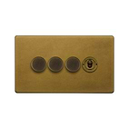 Old Brass Dimmer Toggle Combo Switch
