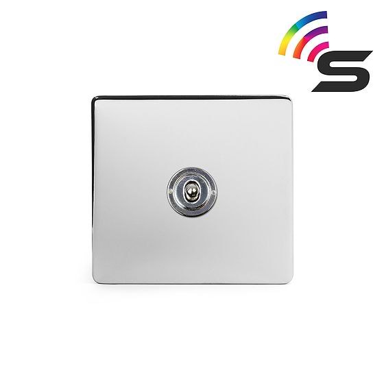 Soho Lighting Polished Chrome 1 Gang 150W Zigbee Smart Toggle Switch