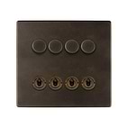 Vintage Brass Dimmer Toggle Combo Switch