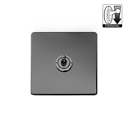 Black Nickel 1 Gang Dimming Toggle Switch
