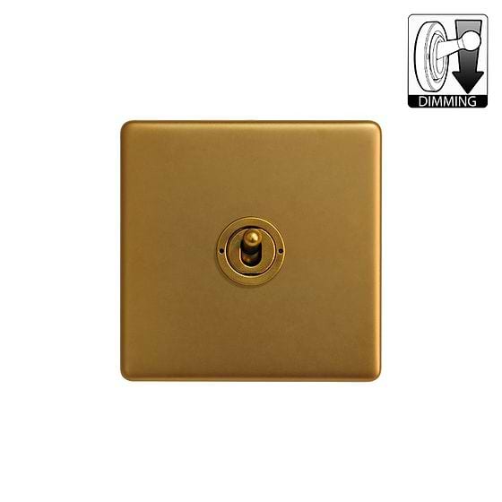 Antique Gold 1 Gang Dimming Toggle Switch
