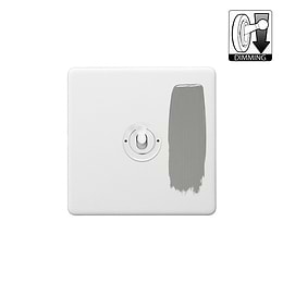Soho Lighting Primed Paintable 1 Gang Dimming Toggle Switch with White Switch