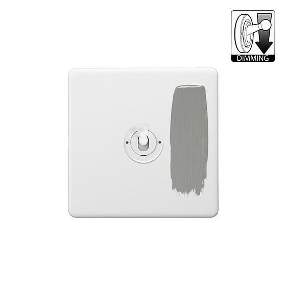 Soho Lighting Primed Paintable 1 Gang Dimming Toggle Switch with White Switch