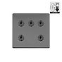 Black Nickel 5 Gang Dimming Toggle Switch
