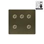 Bronze 5 Gang Dimming Toggle Switch

