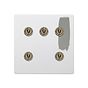 Soho Lighting Primed Paintable 5 Gang Dimming Toggle Switch with Antique Brass Switch